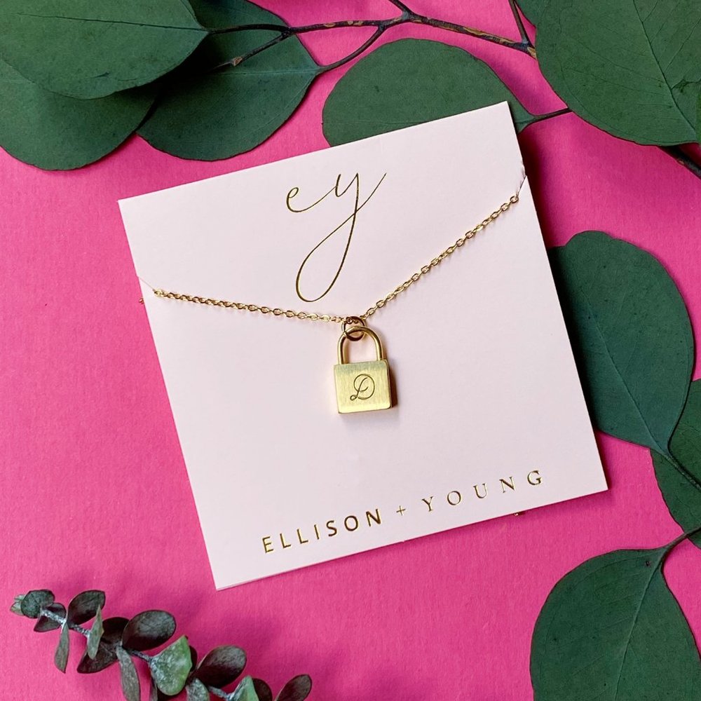 Scripted Notes Locket Initial Necklace - Picture 6 of 16